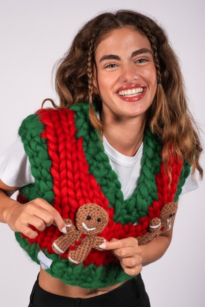 Gingerbread Hand-Knitted Vest