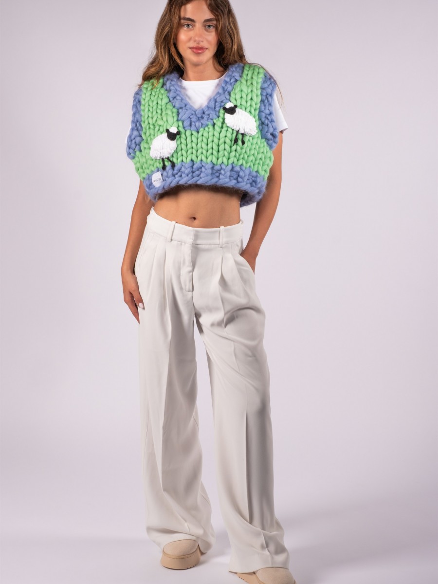 Sheep Hand-Knitted Vest